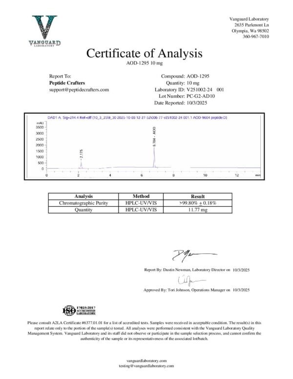 AOD10mg-PC-G2-AD10-pdf.jpg AOD-9604 (10mg) – New Clear Non-Gel Formula | Mannitol-Free