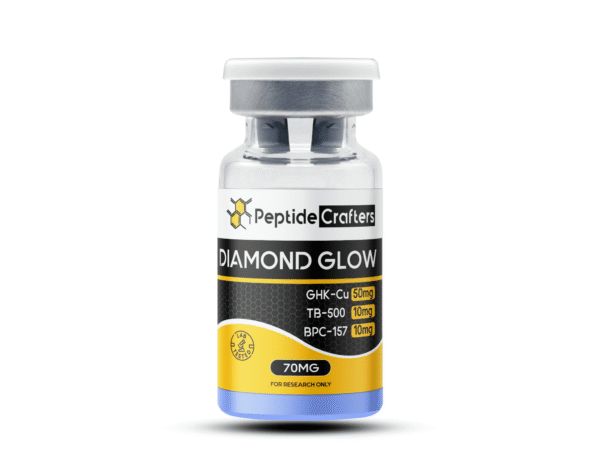 Diamond-GLOW_10_70mg.png Diamond Glow 70mg Large 8mL vial – GHK-CU (50mg) + TB-500 (10mg) + BPC-157 (10mg)