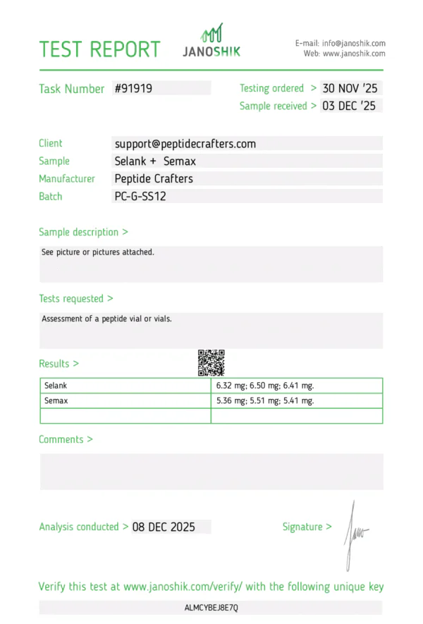 HPLC-SelankSemax-Blend-PC-G-SS12-scaled-1.png Selank & Semax 10mg (5/5mg) Blend