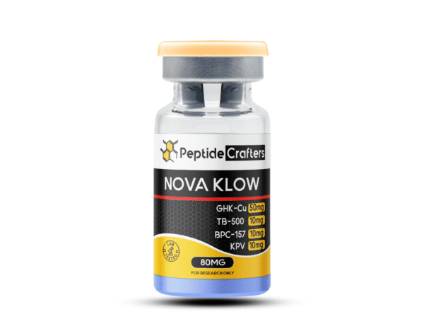 KLOW-PLUS-scaled-1.png Nova KLOW 80mg Large 8mL vial – GHK-CU (50mg) + TB-500 (10mg) + BPC-157 (10mg) + KPV (10mg)